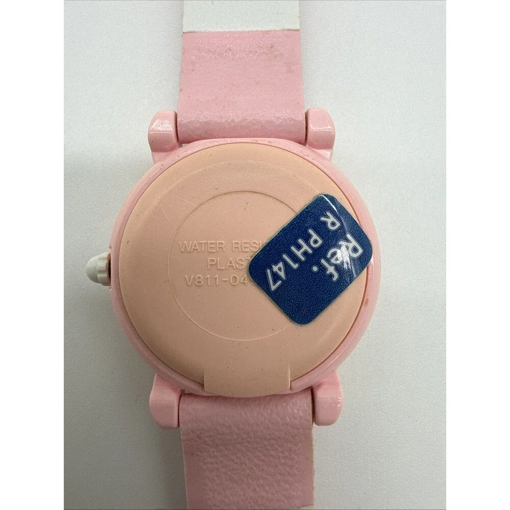 Vtg Girl’s Minnie Mouse Walt Disney Pink Leather Band Lotus Watch Water Resist